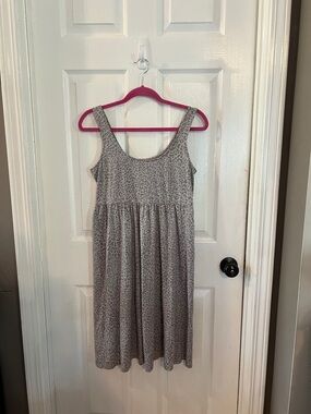 GAP Gray Leopard Print Mini Dress